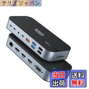 �y���������zSelore �y16 in 1 MAX 4��ʓ����o�͑Ή��z USB C �h�b�L���O�X�e�[�V���� type c Dock 100W PD�Ή� 4K HDMI�|�[�g microSD��SD�J�[�h�X���b�g 3.5mm�I�[�f�B�I�W���b�N �C�[�T�l�b�g�|�[�g 10Gbps US