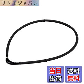 【送料無料】ファイテン(phiten) RAKUWA磁気チタンネックレス メンズ レディース【肩こり】【首こり】【こり改善】【こりの緩和】【 血行改善】 シリコーン素材 汗や水に強い スポーツシーンに 就寝時使用可能 独自技術「アクアチタ 色：ブラック/ブラック、サイズ：55cm