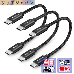 �y���������zCLEEFUN USB C �^�C�vC �P�[�u�� PD�Ή� 60W�}���[�d - iPad Mini 6 2021�AMacBook�AiPad Pro 2018�AGalaxy�AXperia�APixel��USB-C�@��Ή� �F�F�u���b�N�A�T�C�Y�F0.3m