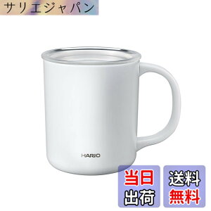 �y���������zHARIO(�n���I) �Z���~�b�N�R�[�e�B���O �^���d�ۉ��}�O �z���C�g 350ml �t�^�t�� CMG-350-W �F�F�z���C�g�A�T�C�Y�F350mL