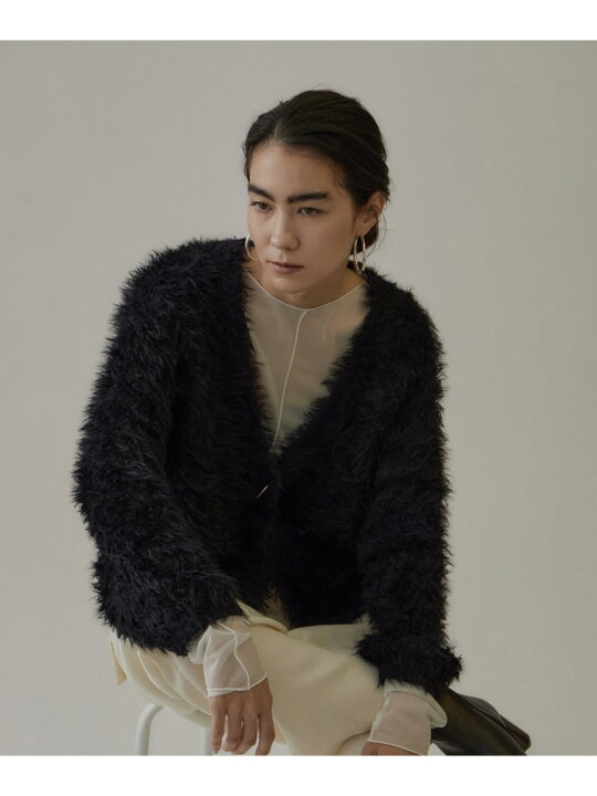 楽天市場】【SALE／30%OFF】チュールファーVネックカーディガン SALON  