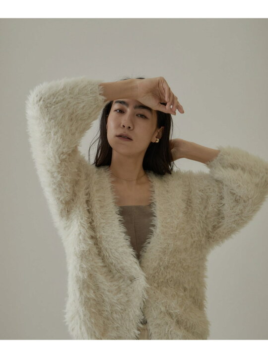 楽天市場】【SALE／30%OFF】チュールファーVネックカーディガン SALON 