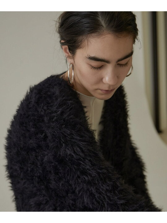 楽天市場】【SALE／30%OFF】チュールファーVネックカーディガン SALON  