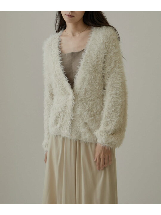 楽天市場】【SALE／30%OFF】チュールファーVネックカーディガン SALON 