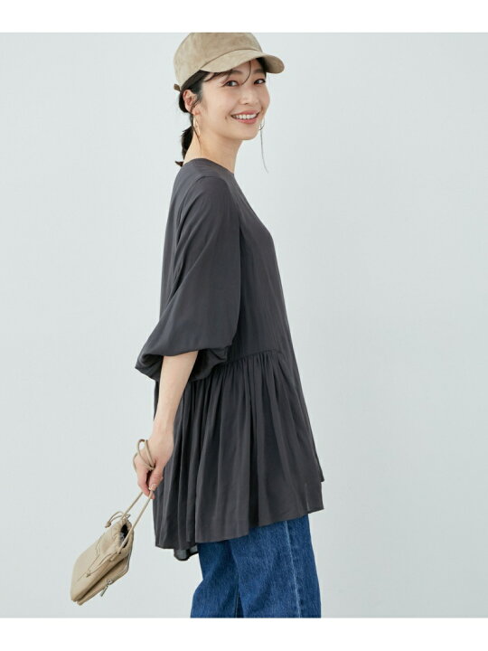 楽天市場】【SALE／30%OFF】バックギャザーチュニックブラウス SALON 