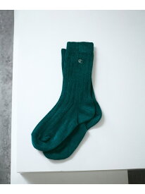 リブソックス-CreamyCotton /クリーミーコットン- SALON adam et rope' サロン アダム エ ロペ 靴下・レッグウェア 靴下 ホワイト ブラック グリーン[Rakuten Fashion]