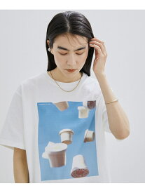 【SCREAM ICE CREAM for SALON】アイスプリントTシャツ SALON adam et rope' サロン アダム エ ロペ トップス カットソー・Tシャツ ホワイト【送料無料】[Rakuten Fashion]