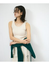 【SALE／30%OFF】ブラパッド付タンクトップ-CreamyCotton /クリーミーコットン- SALON adam et rope' サロン アダム エ ロペ トップス ノースリーブ・タンクトップ ブラック グリーン ホワイト【RBA_E】【送料無料】[Rakuten Fashion]