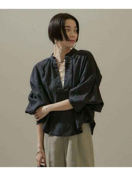楽天市場】[24SS]ノルマンディリネンクロップドブラウス【セットアップ 
