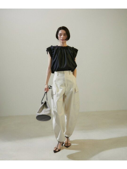 楽天市場】【WEB限定】麻混フリルスリーブブラウス SALON adam et rope 