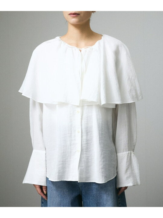 楽天市場】【SALE／60%OFF】フロントリボンフリルカラーブラウス SALON 