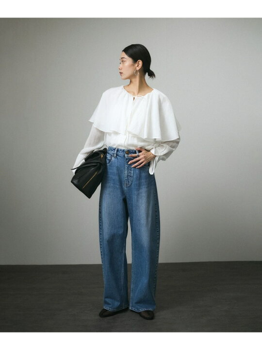 楽天市場】【SALE／60%OFF】フロントリボンフリルカラーブラウス SALON 