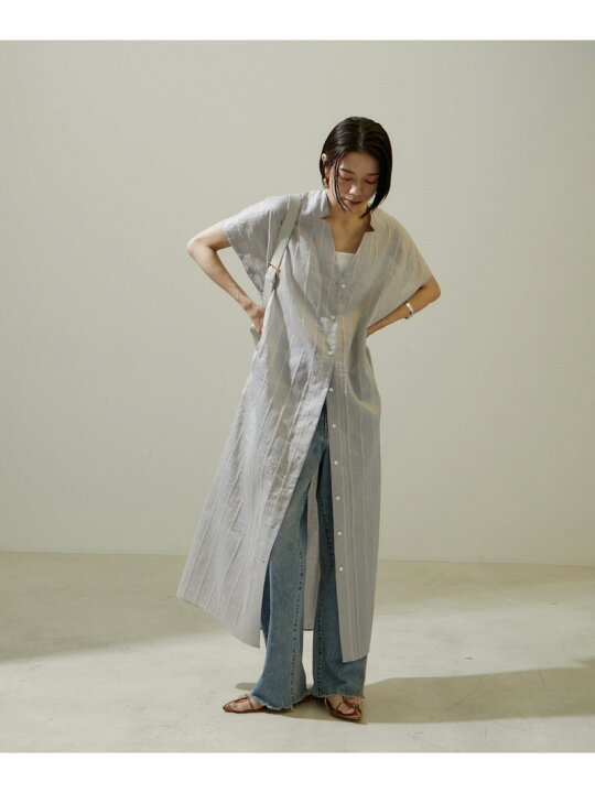 楽天市場】【SALE／30%OFF】ACAR麻混カフタンシャツワンピース 無地 