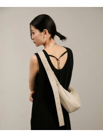 【WEB限定】スプリットレザームーンショルダー SALON adam et rope' サロン アダム エ ロペ バッグ ショルダーバッグ ホワイト ブラック【送料無料】[Rakuten Fashion]