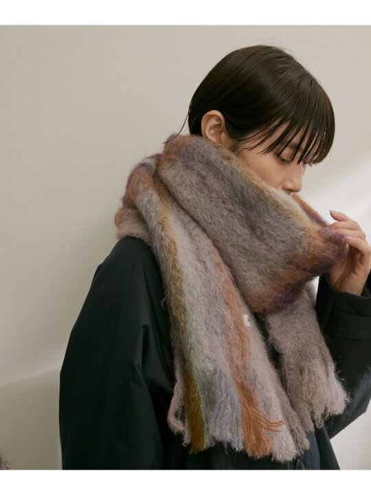 楽天市場】【SALE／40%OFF】モヘアシャギーチェックストール SALON 