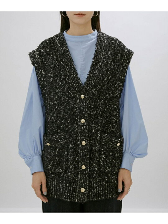 楽天市場】【SALE／50%OFF】【WEB限定】ツイードニットベスト/ジレ 
