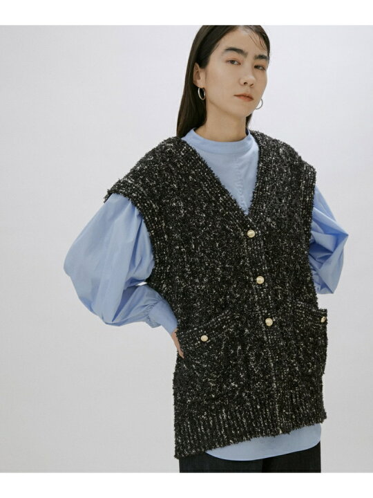 楽天市場】【SALE／50%OFF】【WEB限定】ツイードニットベスト/ジレ 