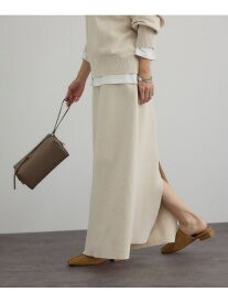 ナローロングスカート-CreamyCotton /クリーミーコットン- SALON adam et rope' サロン アダム エ ロペ スカート その他のスカート ホワイト ベージュ ブラック【送料無料】[Rakuten Fashion]
