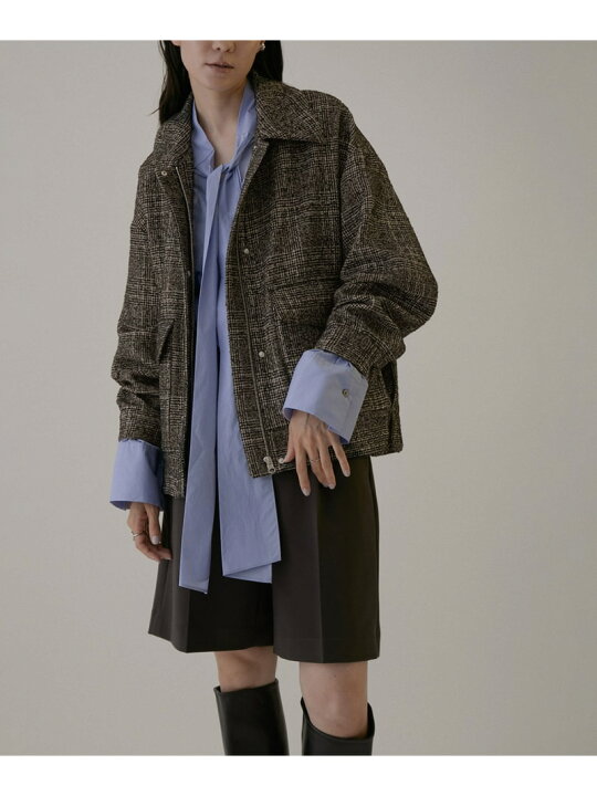 楽天市場】【SALE／50%OFF】【ドラマ着用】ツイードチェックジップ 
