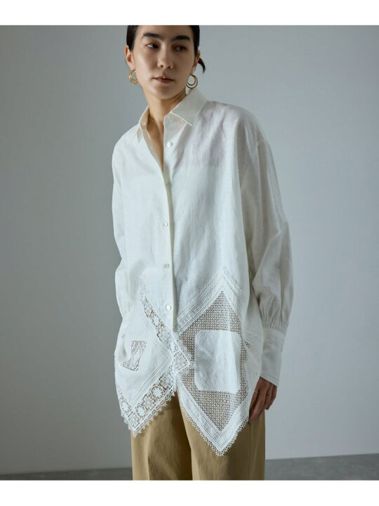楽天市場】【SALE／60%OFF】ヘムクロスレースシャツ SALON adam et 