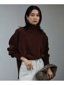 タートルネックプルオーバー-CreamyCotton /クリーミーコットン- SALON adam et rope' サロン アダム エ ロペ トップス ニット ホワイト ブラウン ブラック【先行予約】*【送料無料】[Rakuten Fashion]