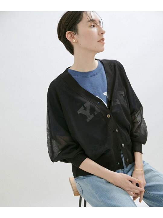 楽天市場】【洗える】Vネックシアーカーディガン SALON adam et rope  