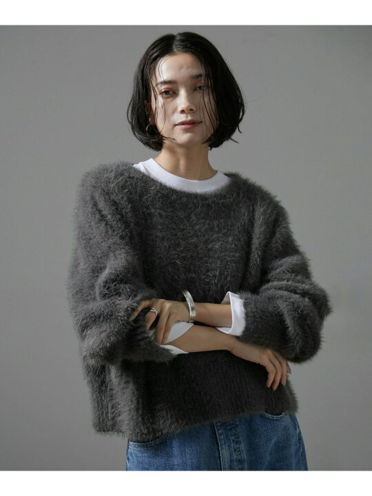 楽天市場】【WEB限定】シャギークルーネックニットプルオーバー SALON  