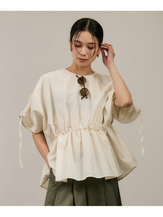 楽天市場】【SALE／50%OFF】【WEB限定】シャーリングスリーブブラウス 