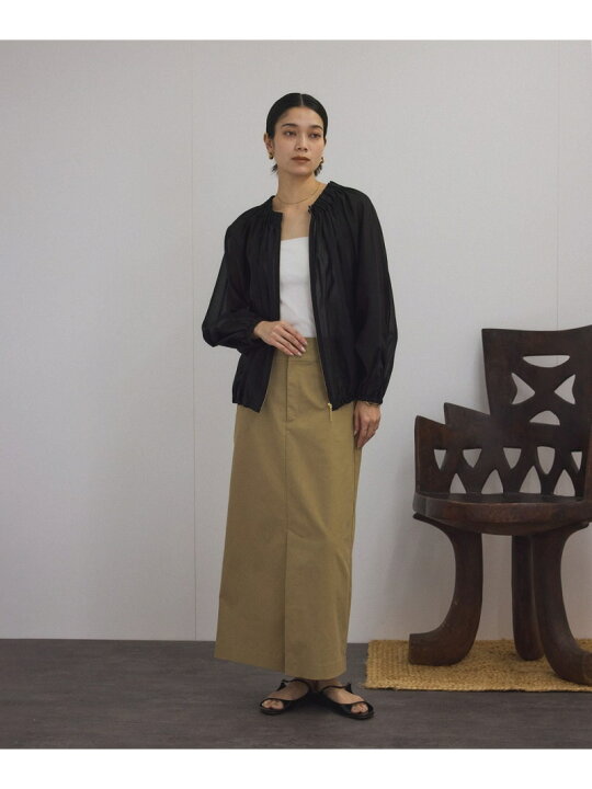 楽天市場】【SALE／50%OFF】シアーギャザージップブルゾン/ブラウス 