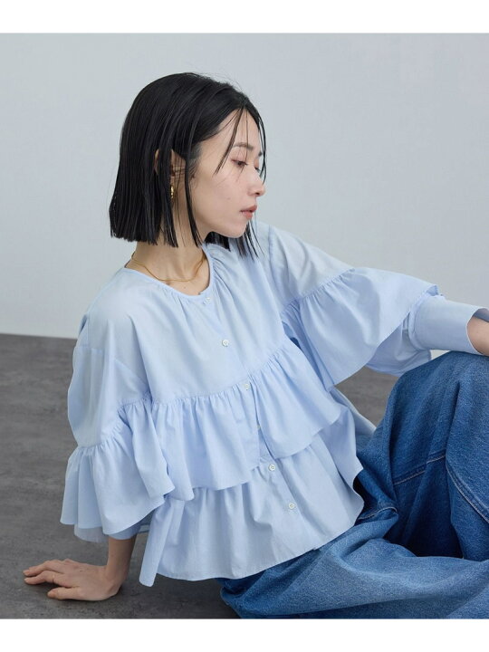 楽天市場】【SALE／50%OFF】【WEB限定】フリルギャザーブラウス SALON 
