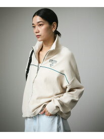【SALE／30%OFF】トラックジャケット-CreamyCotton /クリーミーコットン- SALON adam et rope' サロン アダム エ ロペ トップス カーディガン ブラック グリーン ホワイト【RBA_E】【送料無料】[Rakuten Fashion]