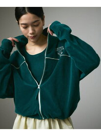 【SALE／30%OFF】トラックジャケット-CreamyCotton /クリーミーコットン- SALON adam et rope' サロン アダム エ ロペ トップス カーディガン ブラック グリーン ホワイト【RBA_E】【送料無料】[Rakuten Fashion]