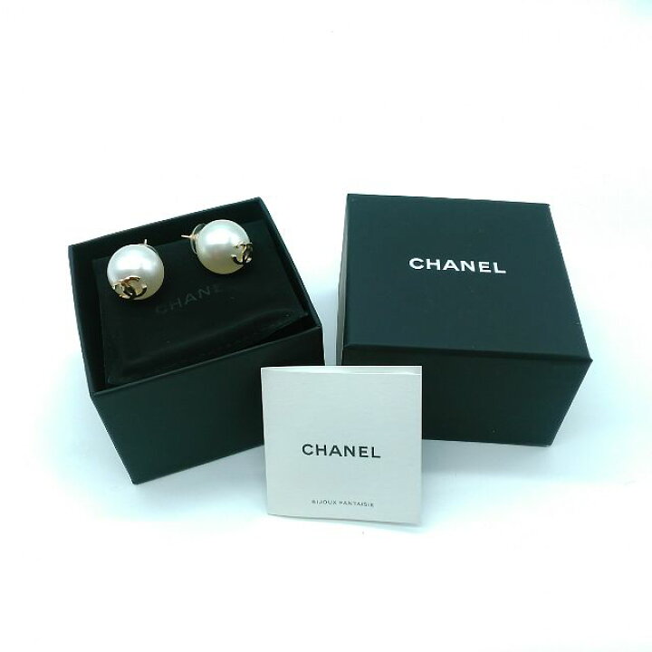 楽天市場】【送料無料】CHANEL シャネル ビッグパールピアス 【未使用 