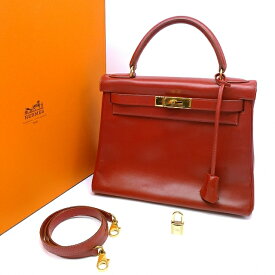【今だけ値下げ！】HERMES エルメス　ケリー28 が入荷しました。ゴールド金具　ボックスカーフ　ゴールド金具　赤　ルージュヴィフ　KELLY28 　Kelly bag　ハンドバッグ　【中古】カッコいいケリーですね!!