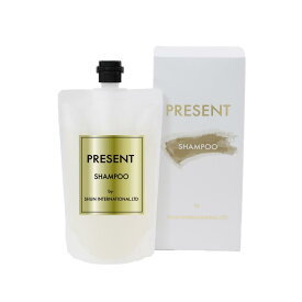 PRESENTプレゼントシャンプー 400ml 詰替え エコ 弱酸性 アミノ酸 頭皮ケア ダメージケア ツヤツヤ しっとり トリートメント くせ毛 サラサラ 抜け毛 メンズ プレゼント ギフト サロン専売 時短 ヘアケア 毛髪補修 ハリ コシ 保湿 乾燥 サラ髪 ボトル ポンプ クエン酸