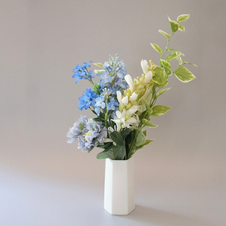 楽天市場】【楽天1位】 造花 仏花 お墓用 仏壇用 淡いブルーの花束 