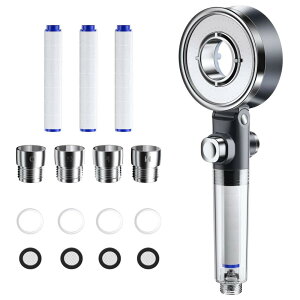 シャワーヘッド マイクロナノバブル 【塩素除去・極細水流・80%節水】シャワーヘッド 高水圧 手元止水 軽量 水漏れ防止 ミスト G1/2接続規格 水流調整 毛穴汚れ除去 分解可能 掃除便利 塩素