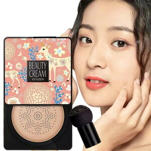 Voluroky クッションファンデーションVENZEN BEAUTY CREAM 美白 ツヤ肌美肌潤い明るい 瞬間にカバー1つ6役 呼吸できるカバー力強い 乾燥しがちな肌にうるおいを与え、なめらかでつややかな肌を長