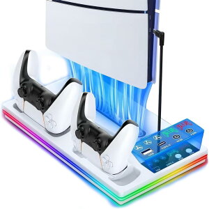 PS5 Pro/PS5/PS5 SlimΉ cuX^h vXe5 pt@ y2025 VozTomistan }[d 10ނRGB͋C LEDCgt [dwvt X^h M΍ 3iK 3䓯[d 
