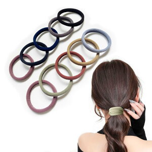 Fuyunohi ヘアゴム 大人 輪ゴム お団子 跡がつかないヘアゴム おしゃれ ヘアアクセ 高弾性 10本セット 髪 ゴム 女性 アクセサリー 髪ゴム 髪ゴム おしゃれ ゴム かわいい 韓国風 簡約 無地 上品