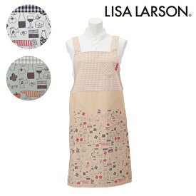 〈SALE〉【LISA LARSON】リサ ラーソンキッチンアイテムプリント背当て エプロン〈1点までメール便OK〉 ブランド 北欧 おしゃれ かわいい