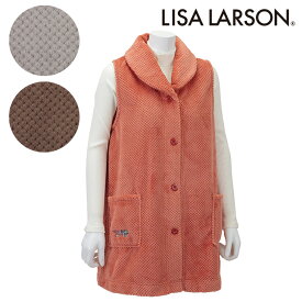 〈SALE〉【LISA LARSON】 リサ ラーソンボア×マイキー刺しゅう 背付き あったか エプロン リサラーソン 北欧 猫 ボタン ブランド おしゃれ