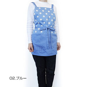 〈SALE〉【LISA LARSON】リサ ラーソンドットとマイキー前結び クロス エプロン〈1点までメール便OK〉北欧 かわいい 猫 日本製
