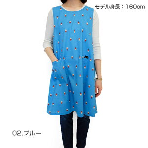 【AtsukoMatano】 アツコ マタノどんぐり帽子 背付きエプロン またの あつこ ねこ 黒猫 保育士 保母 ブランド 日本製