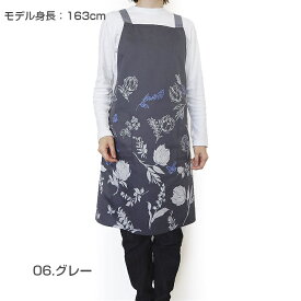 〈SALE〉【HANAE MORI】ハナエモリアンジェリケ パネル クロスエプロン〈1点までメール便OK〉 ブランド おしゃれ ギフト 花 日本製