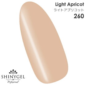 SHINYGEL Professional：カラージェル 260／ライトアプリコット 4g （シャイニージェルプロフェッショナル）［UV/LED対応○］（JNA検定対応）
