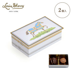 2 Piece Cheval de Course Blue 2����� �V���o���h�R�[�X�u���[ ���e�� 45g ���C�X�V�F���[ �n���\���E�n���[�h�� Louis Sherry New York Premium Chocolate HARRISON HAWARD TIN COLLECTION �v���~�A�� ���� �`���R���[