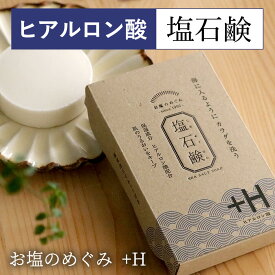 送料無料 塩石鹸 [お塩のめぐみ＋H] ヒアルロン酸 洗顔石鹸 敏感肌 メンズ 男性 固形 オーガニック うるおい 低刺激 美肌 ツルツル肌 しっとり 保湿 保水力 毛穴 長持ち 高コスパ 塩石鹸 海塩 石けん 固形石鹸 モチモチ泡 泡洗顔 ぷるぷる 洗顔フォーム