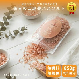 ＼P10倍☆MAX18％OFFクーポン／バスソルト 岩塩 入浴 ピンクソルト ロイヤルバスソルト ピンクグレイン 小粒 850g おまけ付 ソルティースマイル