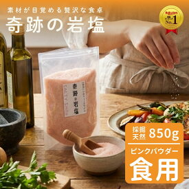 【全品ポイント3倍！開催中！】食用 ヒマラヤ岩塩 ピンクパウダー 850g 奇跡の岩塩 天然 ピンクソルト 岩塩 パウダー 粉末 調味料 料理用 大容量 業務用 家庭用 天然岩塩100％ 無添加 ピンク岩塩 食品用 岩塩パウダー 微粒子タイプ 毎日の調理 ピンクソルト
